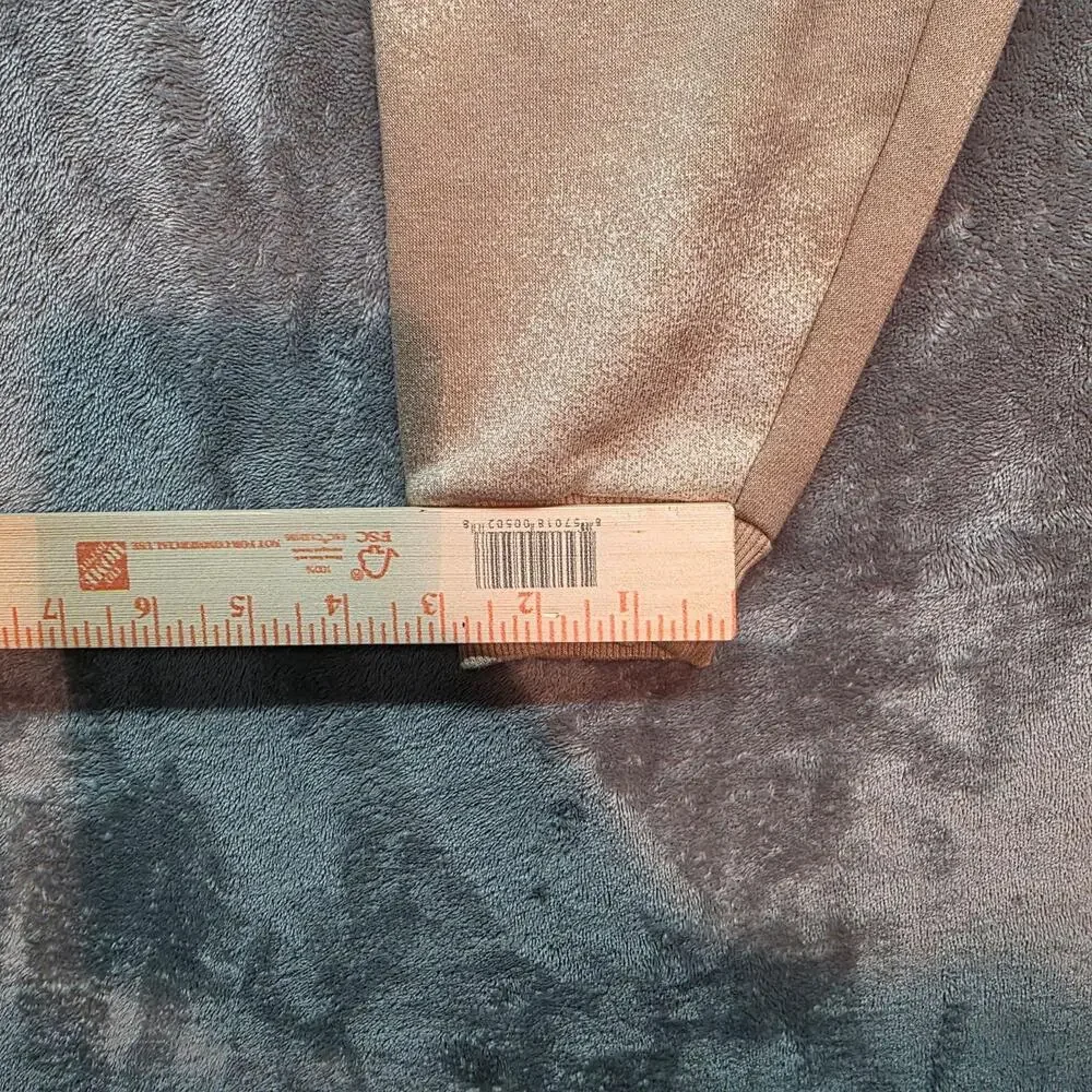 Nike Jogger Pants Kids 4 Beige Fleece Elastic Waist Logo Cuffed Sweatpants
